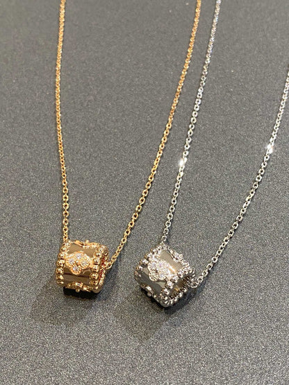 [⭐Hinora Jewelry]PERLEE PEDANT SIVLER DIAMOND NECKLACE