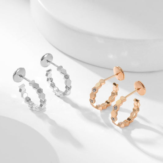 [⭐Hinora Jewelry]BEE LOVE DIAMOND HOOP EARRINGS