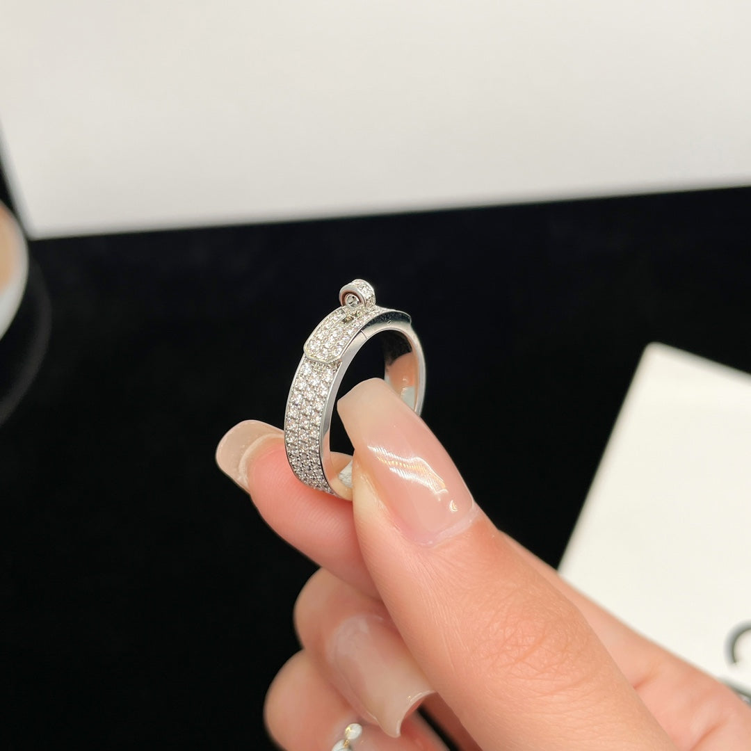 [⭐Hinora Jewelry]KELLY SILVER DIAMOND RING