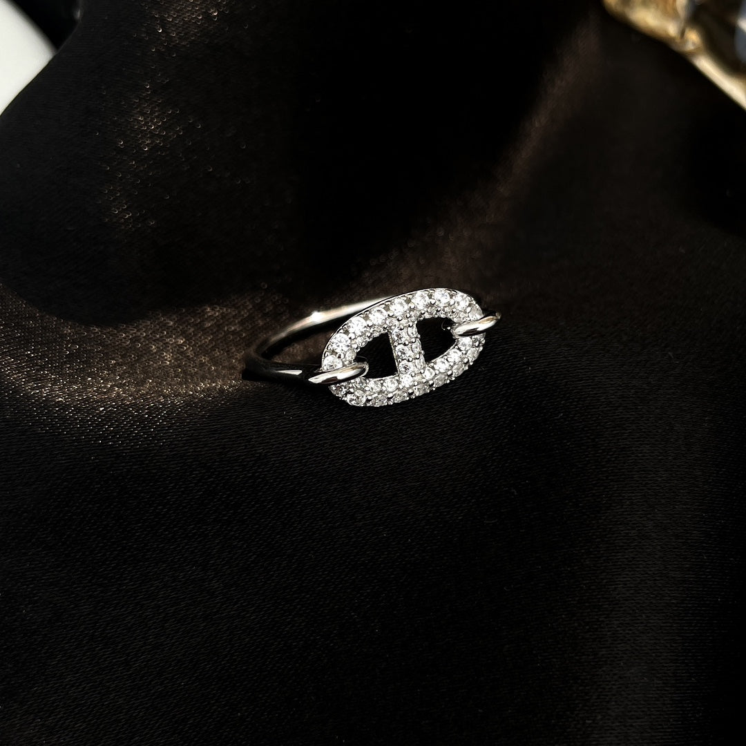 [⭐Hinora Jewelry]RONDE SMALL SILVER DIAMOND RING