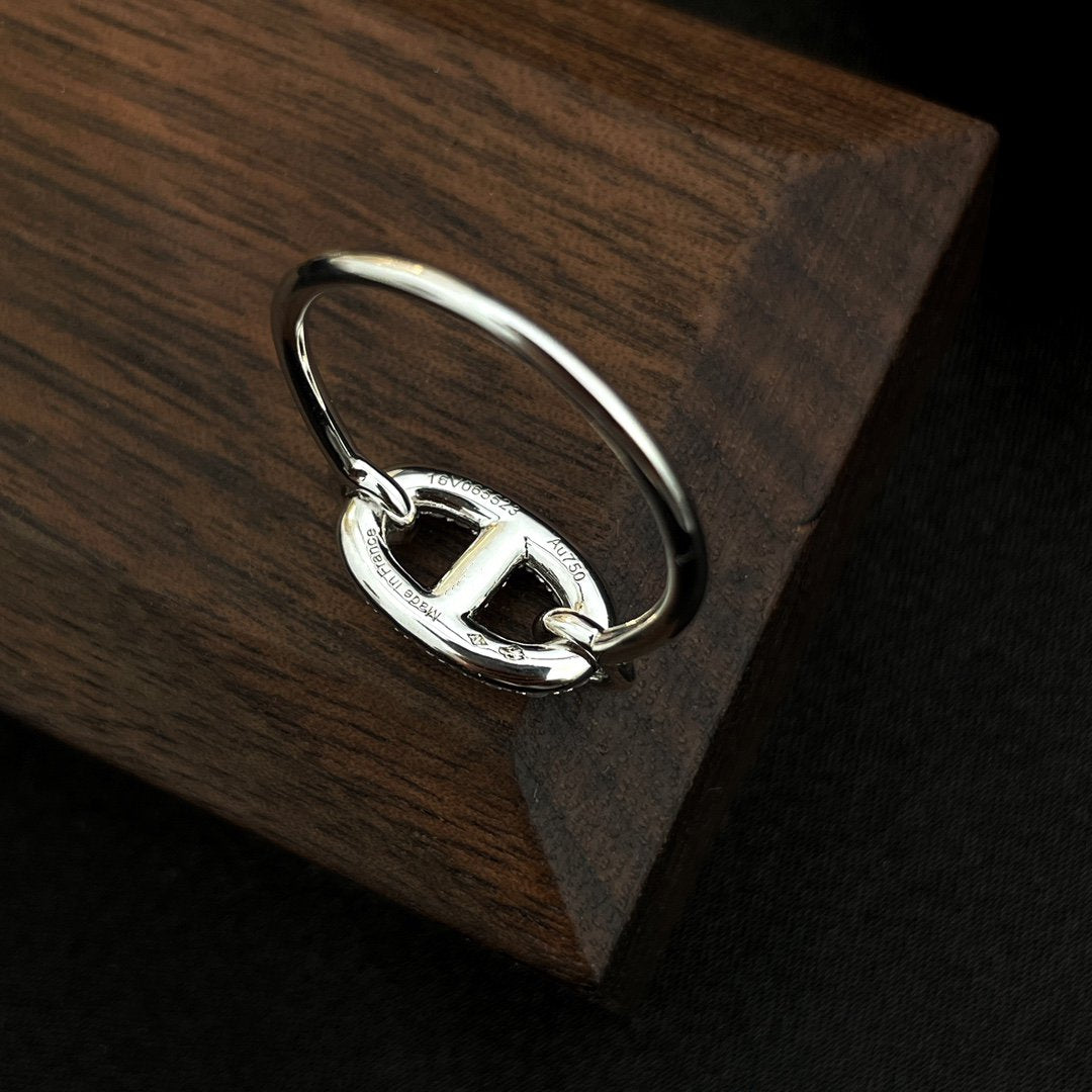 [⭐Hinora Jewelry]RONDE SMALL SILVER DIAMOND RING