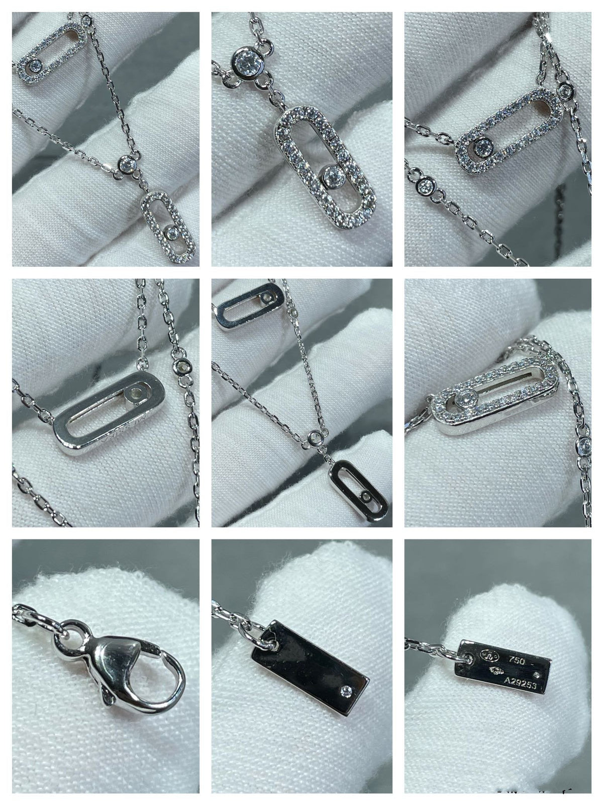 [⭐Hinora Jewelry]MOVE 2 ROW DIAMOND NECKLACE
