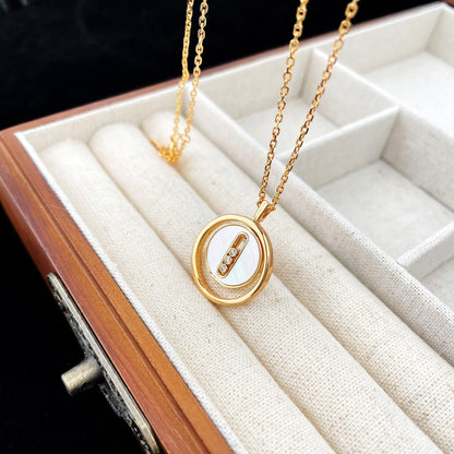 [⭐Hinora Jewelry]Demo MOVE MOP PINK GOLD NECKLACE
