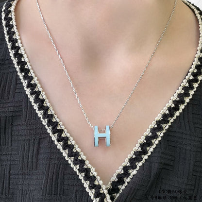 [⭐Hinora Jewelry]POP H SKY BLUE NECKLACE