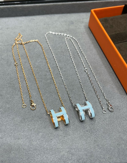 [⭐Hinora Jewelry]POP H SKY BLUE NECKLACE