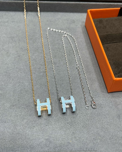 [⭐Hinora Jewelry]POP H SKY BLUE NECKLACE