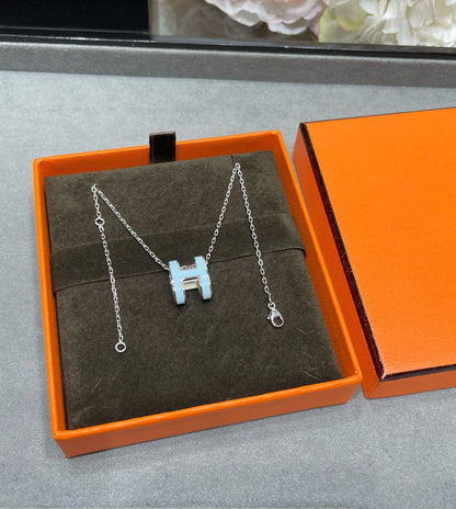 [⭐Hinora Jewelry]POP H SKY BLUE NECKLACE