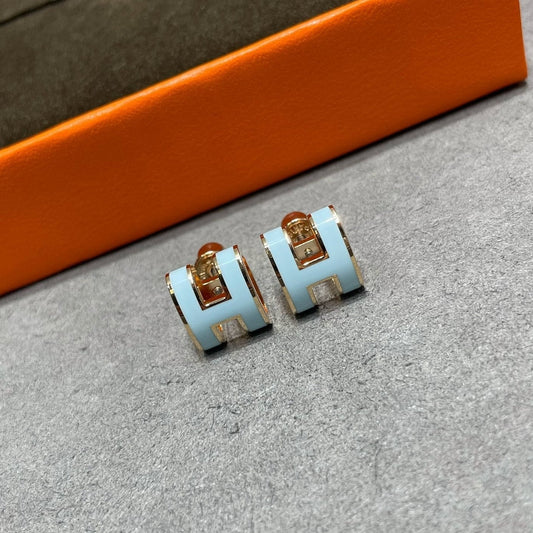 [⭐Hinora Jewelry]POP H SKY BLUE STUD EARRINGS