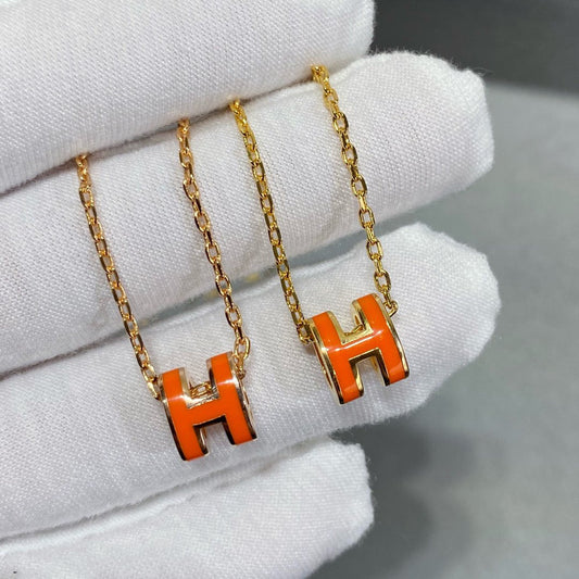 [⭐Hinora Jewelry]MINI POP H NECKLACE