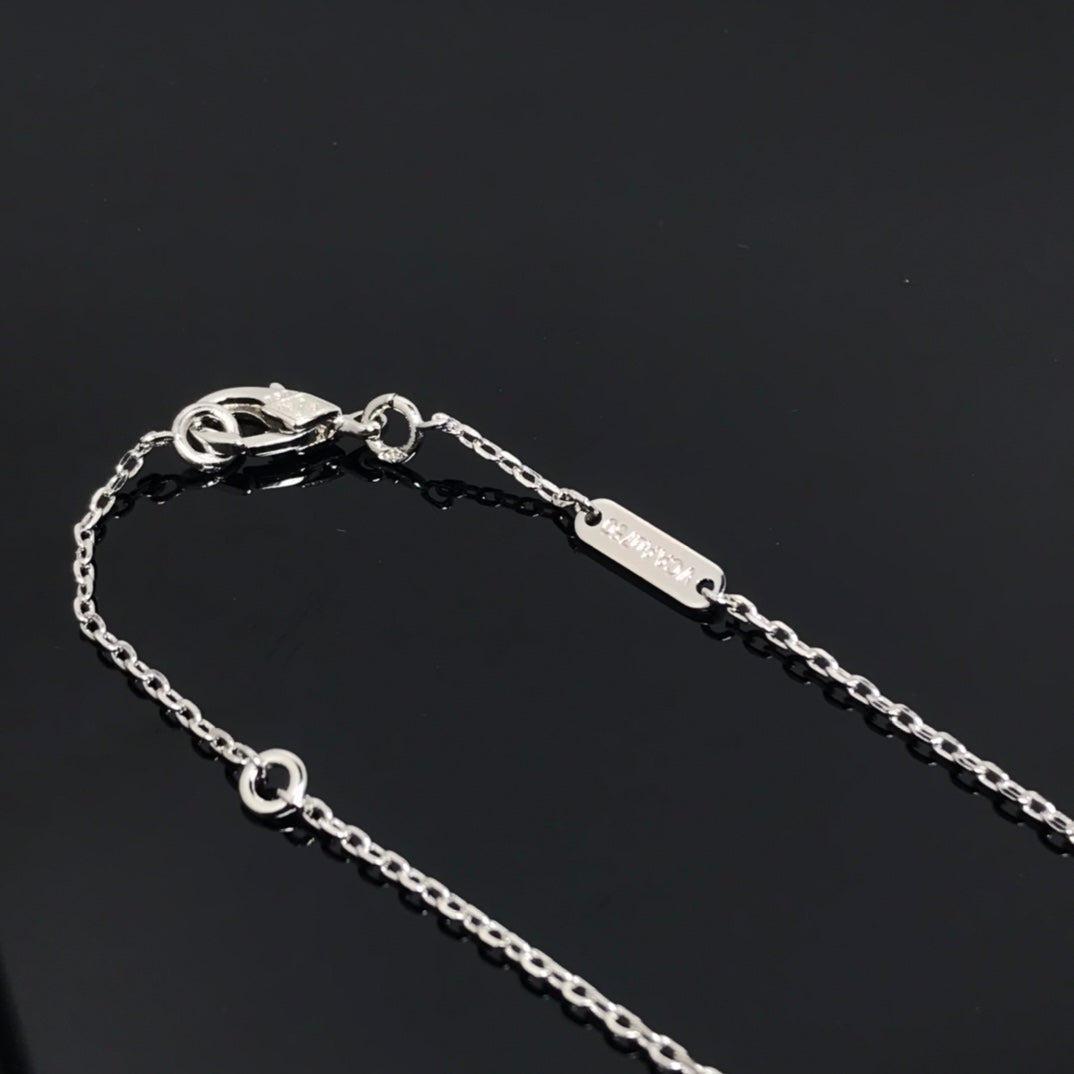 [⭐Hinora Jewelry]CLOVER PIETERSITE SILVER LONG NECKLACE