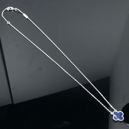 [⭐Hinora Jewelry]CLOVER PIETERSITE SILVER LONG NECKLACE