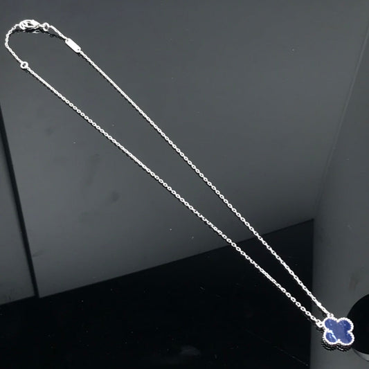 [⭐Hinora Jewelry]CLOVER PIETERSITE SILVER LONG NECKLACE