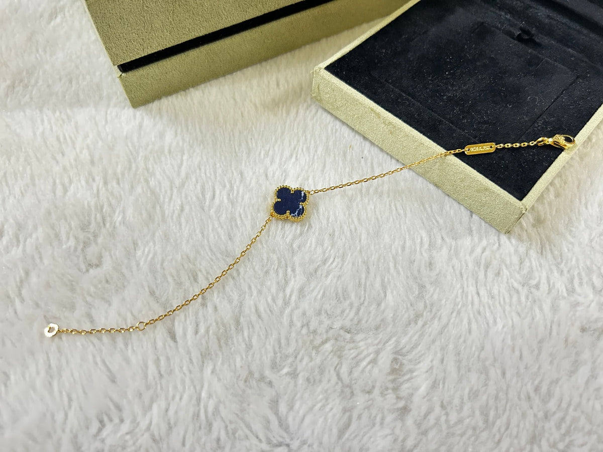 [⭐Hinora Jewelry]CLOVER 1 MOTIF PIETERSITE BRACELET