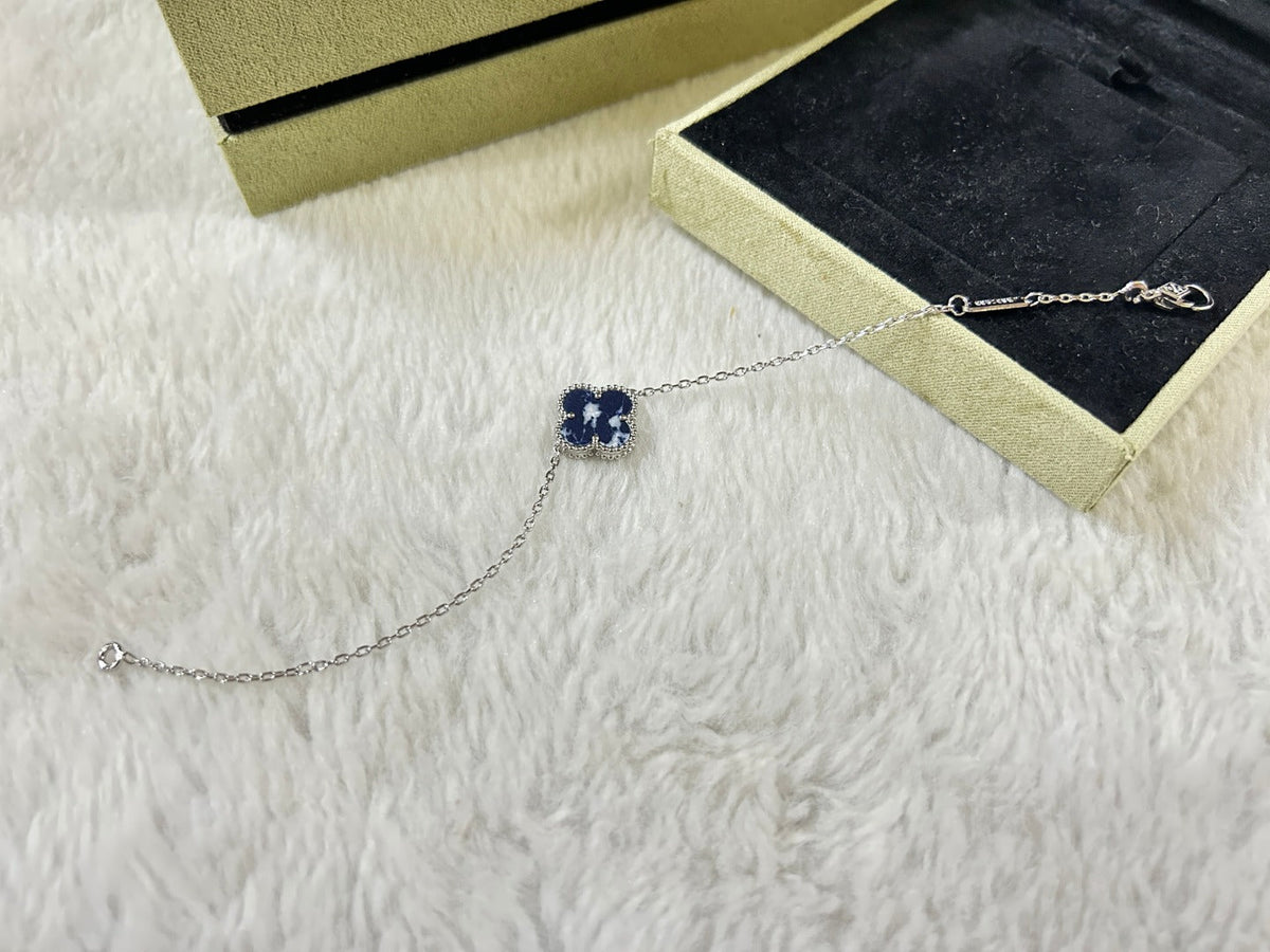[⭐Hinora Jewelry]CLOVER 1 MOTIF PIETERSITE BRACELET