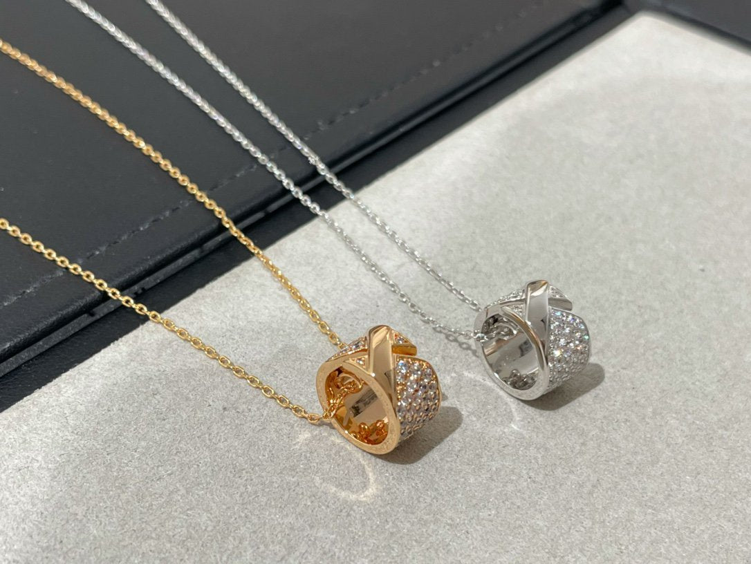 [⭐Hinora Jewelry]LIENS EVIDENCE DIAMOND PAVED NECKLACE