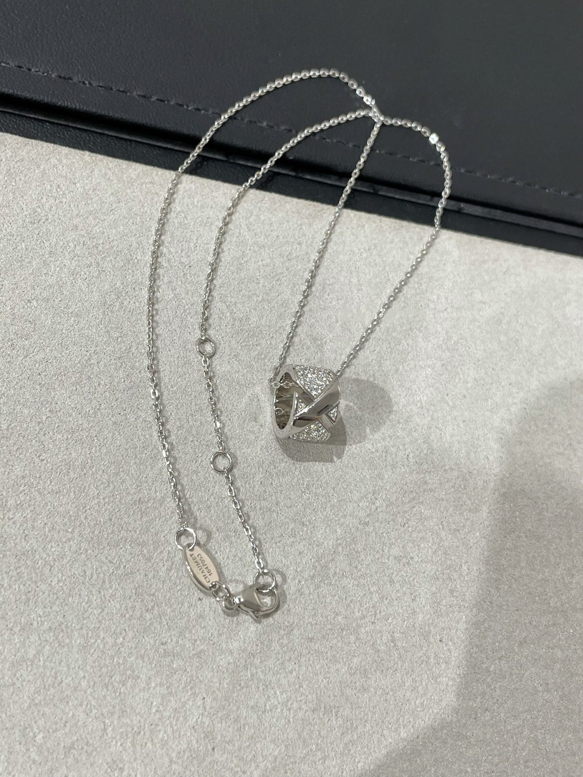 [⭐Hinora Jewelry]LIENS EVIDENCE DIAMOND PAVED NECKLACE