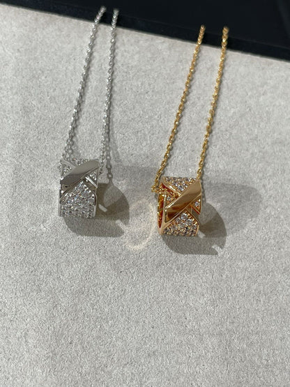 [⭐Hinora Jewelry]LIENS EVIDENCE DIAMOND PAVED NECKLACE