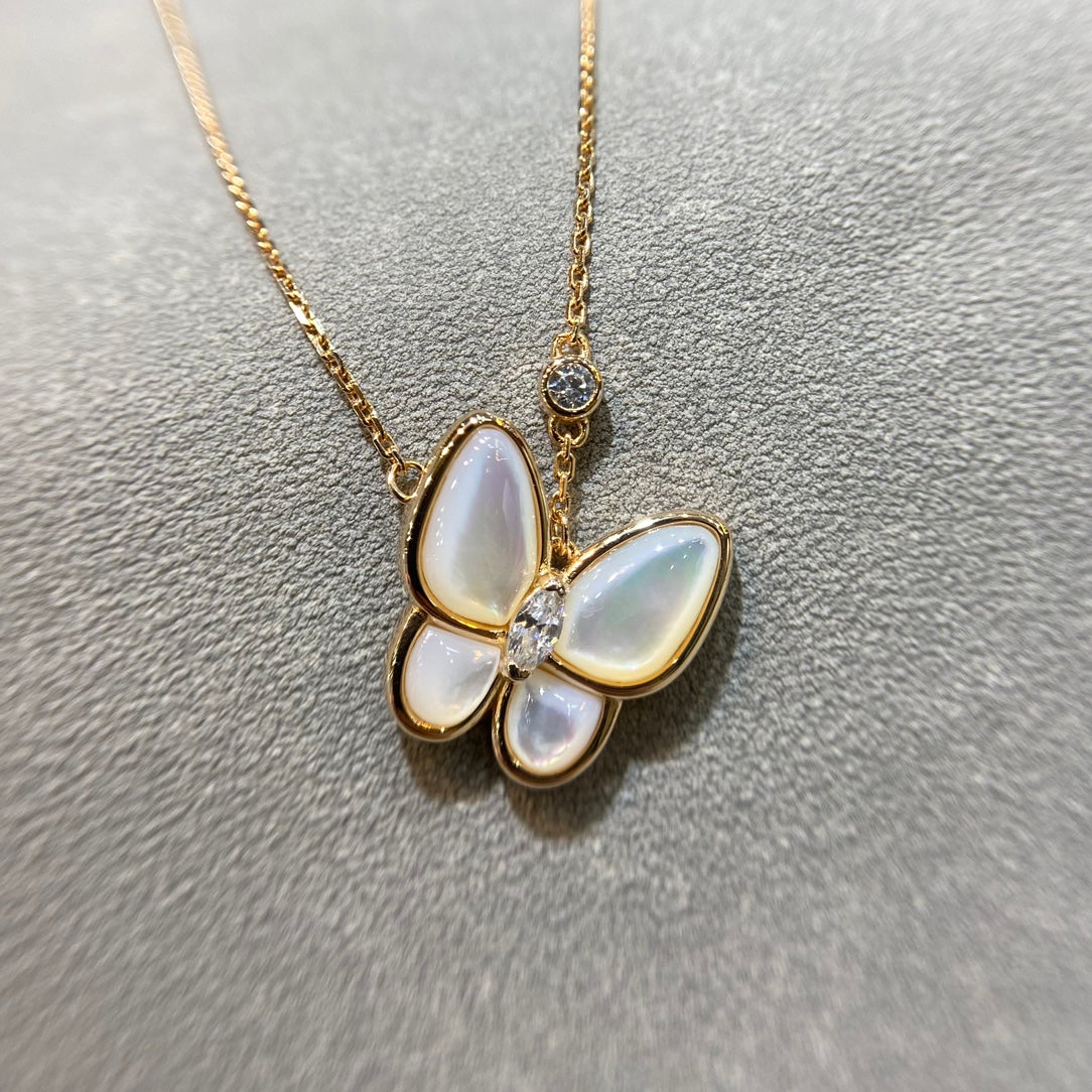 [⭐Hinora Jewelry]BUTTERFLY MOP DIAMOND NECKLACE