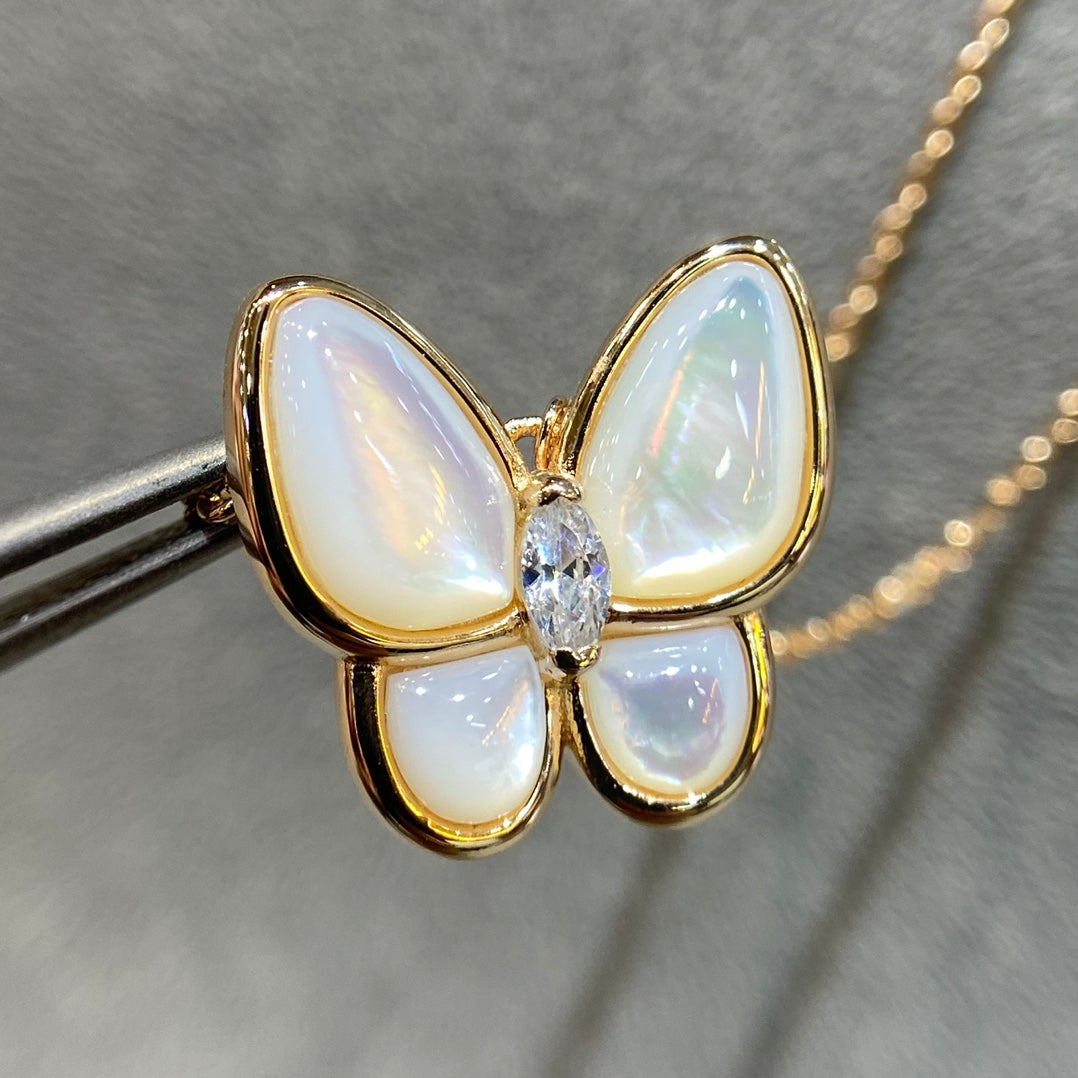 [⭐Hinora Jewelry]BUTTERFLY MOP DIAMOND NECKLACE