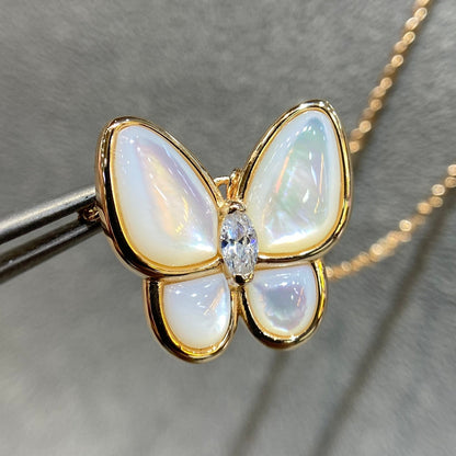 [⭐Hinora Jewelry]BUTTERFLY MOP DIAMOND NECKLACE