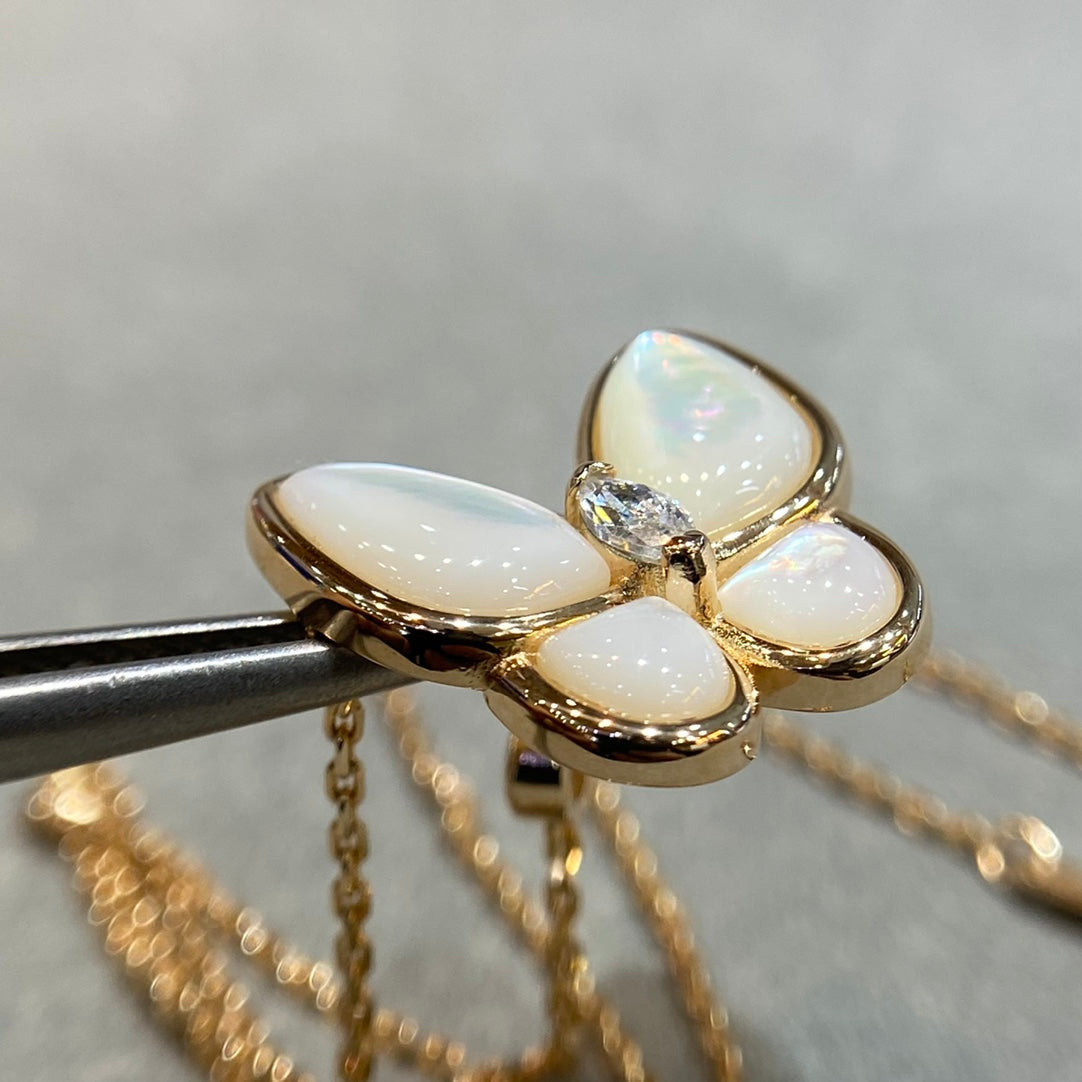 [⭐Hinora Jewelry]BUTTERFLY MOP DIAMOND NECKLACE