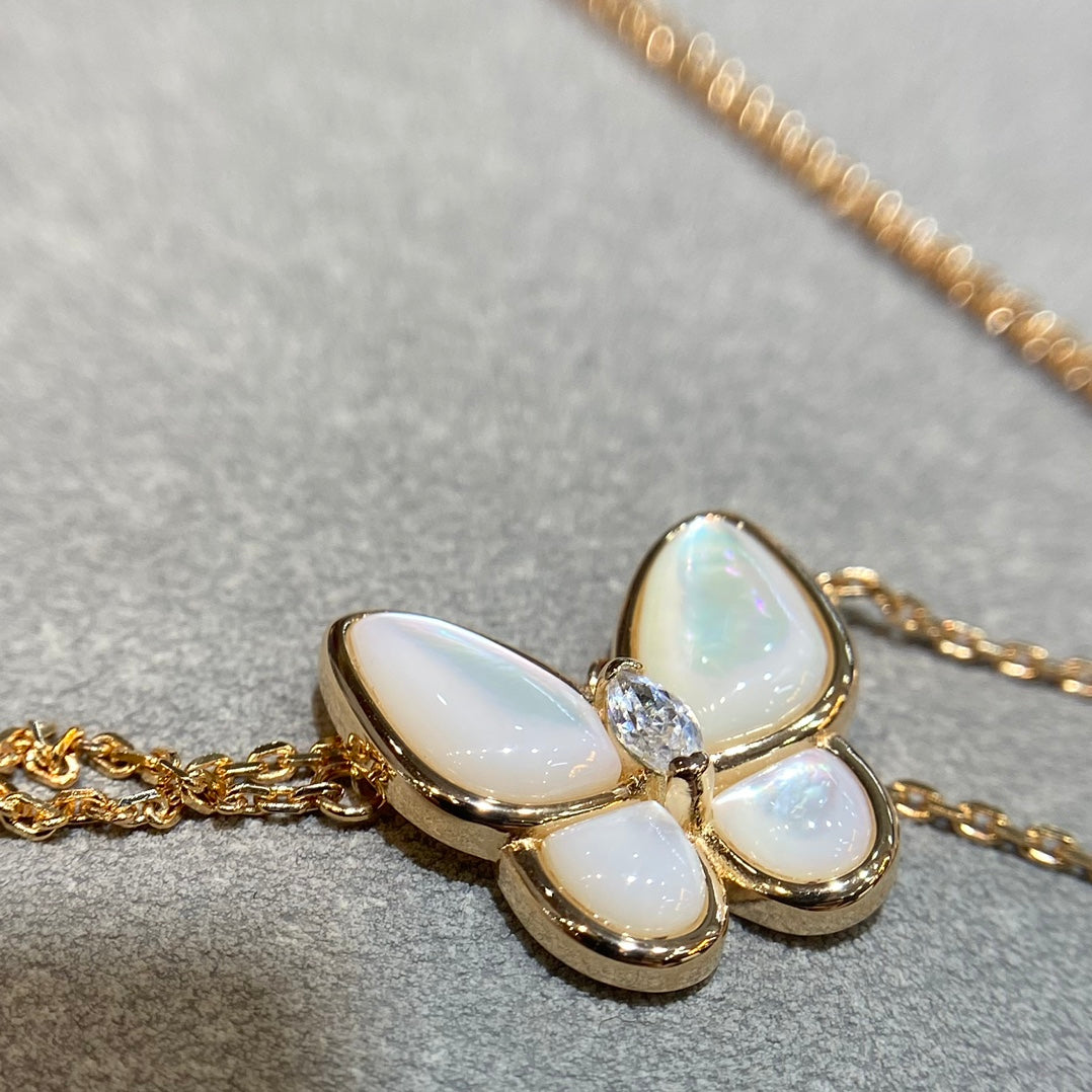 [⭐Hinora Jewelry]BUTTERFLY MOP DIAMOND NECKLACE
