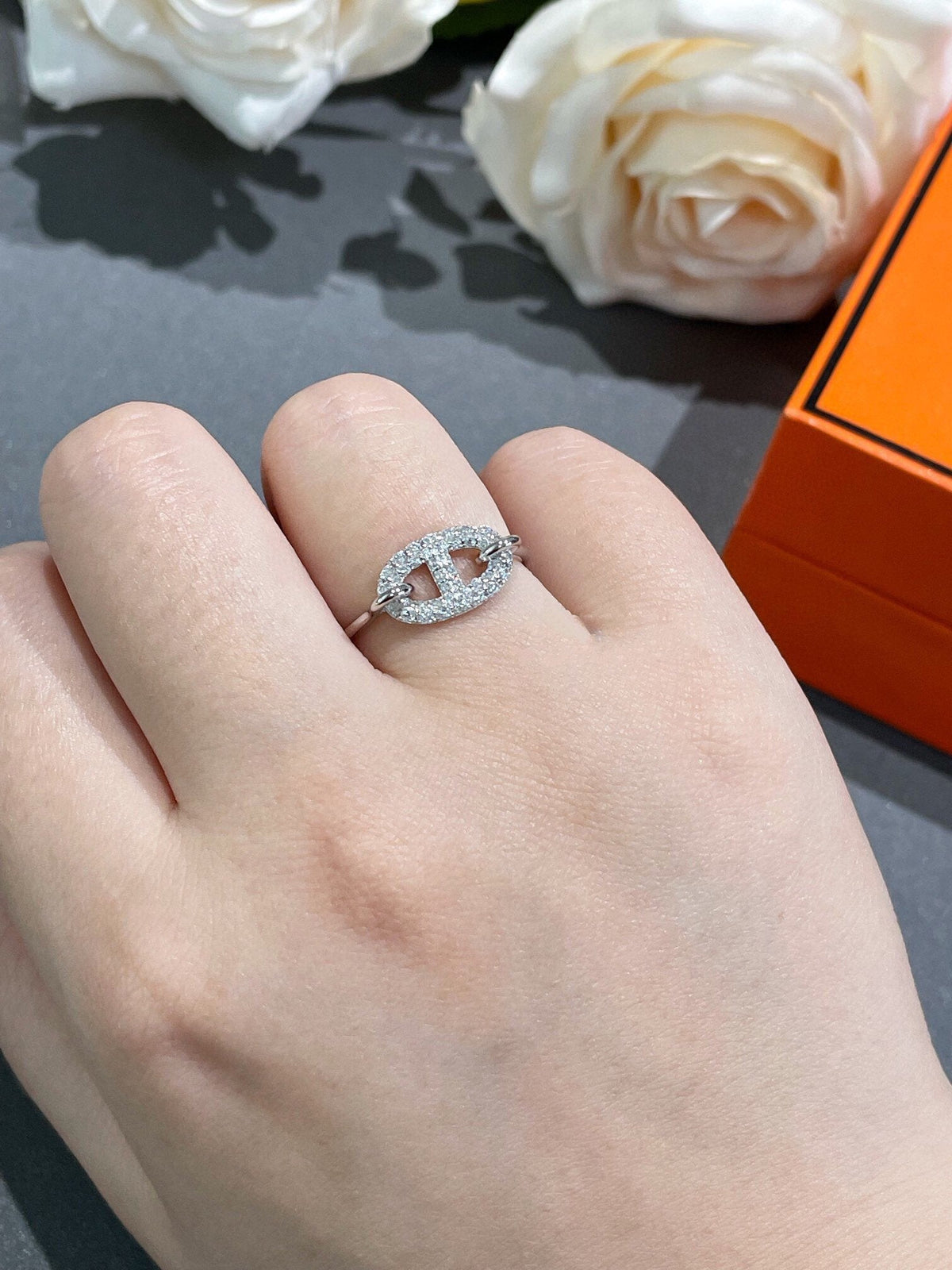 [⭐Hinora Jewelry]RONDE SMALL DIAMOND RING