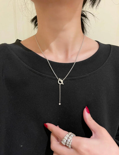 [⭐Hinora Jewelry]FINESSE SILVER DIAMOND NECKLACE