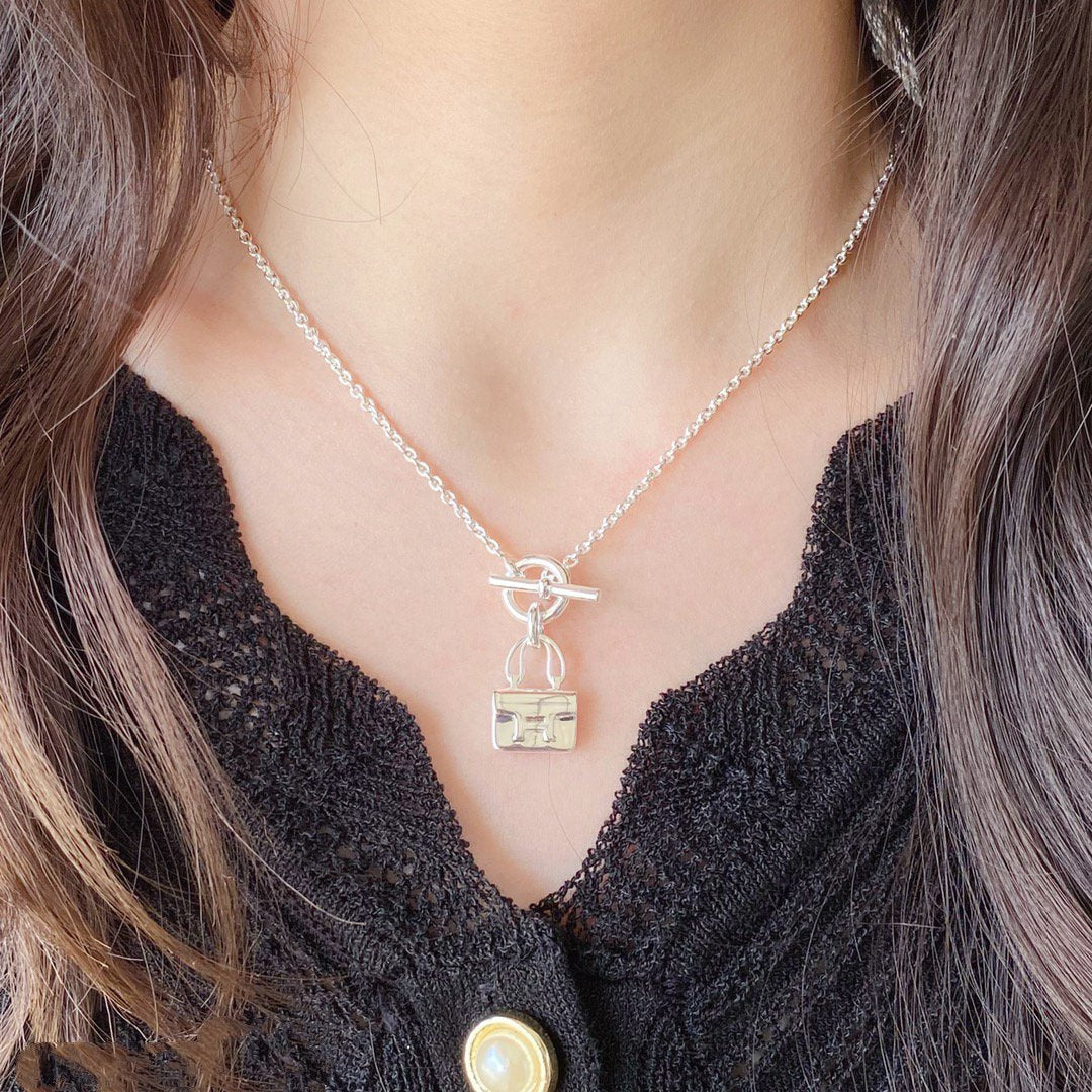[⭐Hinora Jewelry]CONSTANCE PEDANT SILVER NECKLACE