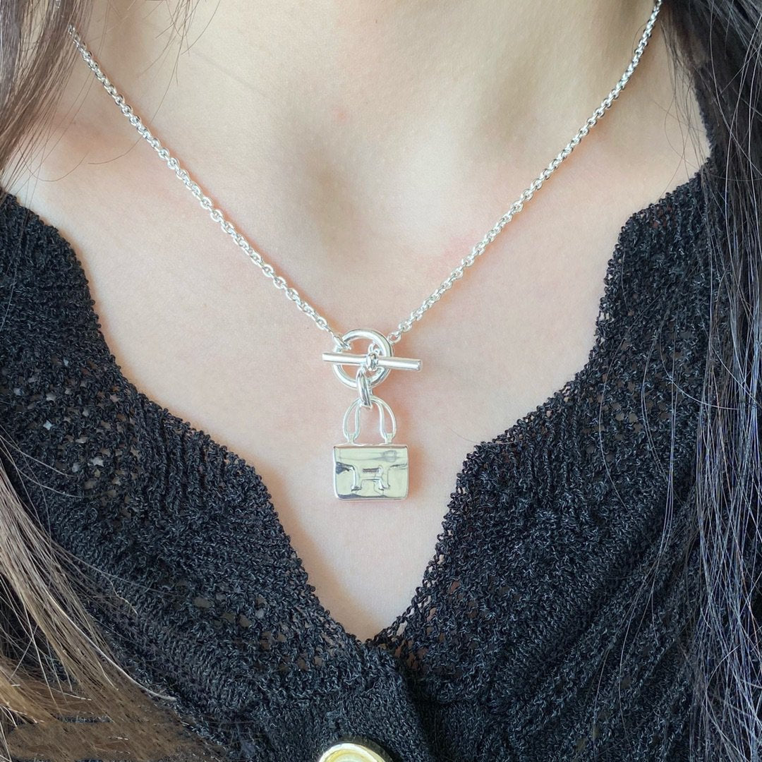 [⭐Hinora Jewelry]CONSTANCE PEDANT SILVER NECKLACE