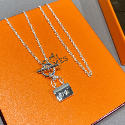 [⭐Hinora Jewelry]CONSTANCE PEDANT SILVER NECKLACE