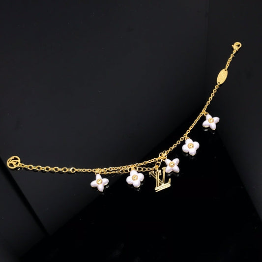 [⭐Hinora Jewelry]LOGO 6 MOTIF STAR AND SUN GOLD BRACELET