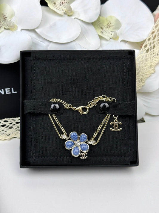 [⭐Hinora Jewelry]VOLTE New Blue Floral Double-Layer Bracelet