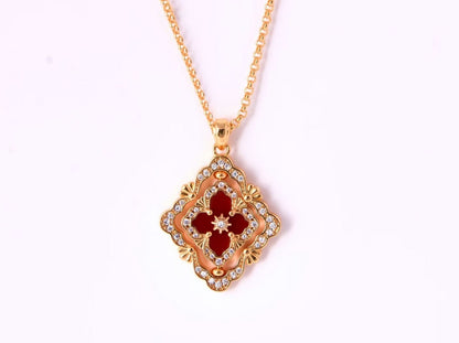 [⭐Hinora Jewelry] B.C.L ENAMEL ROTATING SINGLE-DIAMOND NECKLACE（Various colors）