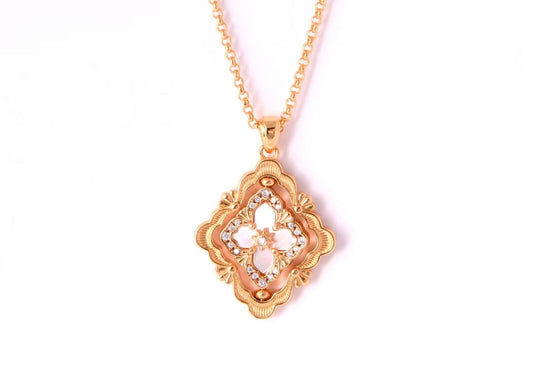 [⭐Hinora Jewelry] B.C.L ENAMEL ROTATING SINGLE-DIAMOND NECKLACE（Various colors）