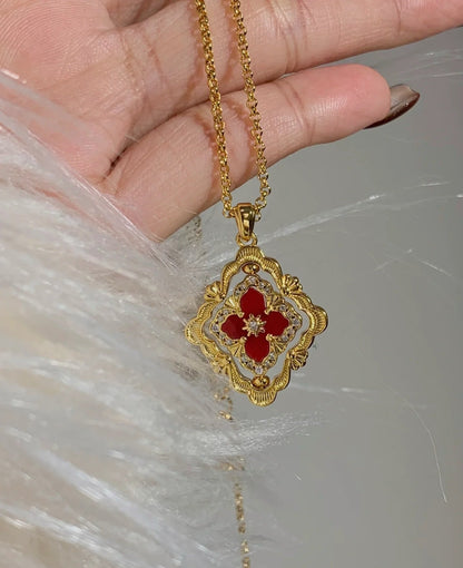 [⭐Hinora Jewelry] B.C.L ENAMEL ROTATING SINGLE-DIAMOND NECKLACE（Various colors）