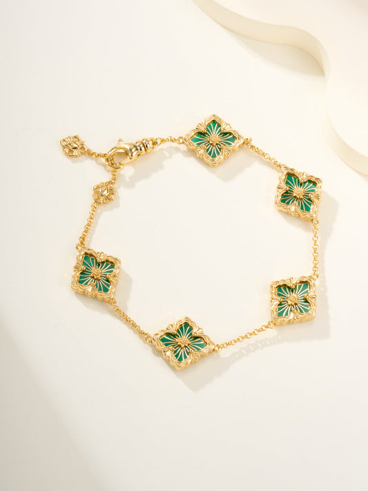 [⭐Hinora Jewelry]B.C.L ENAMELED Five-Flower Bracelet（Various Colors)