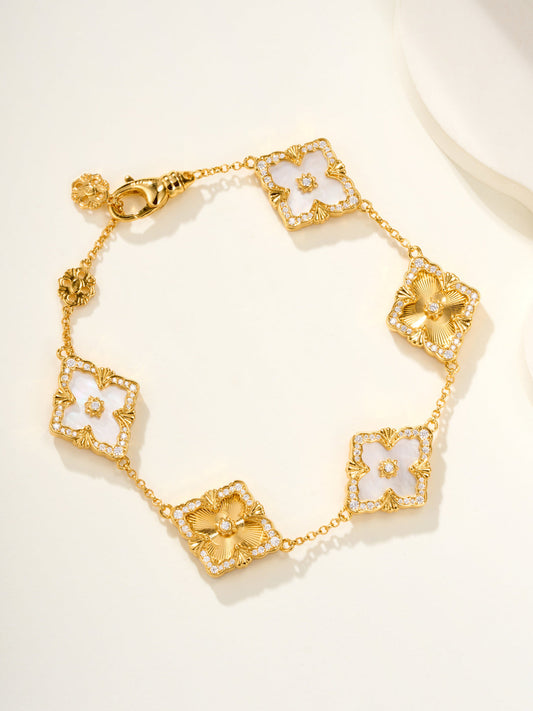 [⭐Hinora Jewelry]B.C.L ENAMELED Five-Flower Bracelet（Various Colors) BIG SIZE