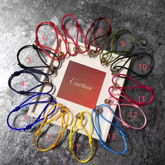 [⭐Hinora Jewelry]THREE-RING SELF-ADJUSTING CORD BRACELET