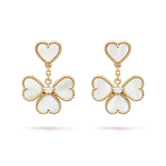 [⭐Hinora Jewelry]CLOVER SWEET WHITE MOP EARRINGS
