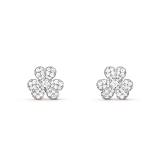 [⭐Hinora Jewelry]CLOVER COMOS DIAMOND EARRINGS SILVER