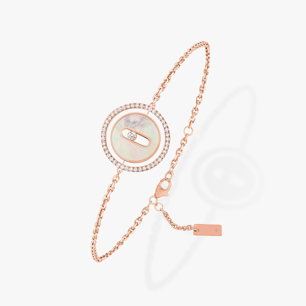 [⭐Hinora Jewelry]Demo MOVE WHITE MOTHER OF PEARL PINK GOLD DIAMOND BRACELET