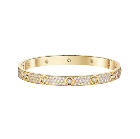 [⭐Hinora Jewelry]LOVE BRACELET 6.1MM DIAMOND-PAVED 10 BIG DIAMONDS