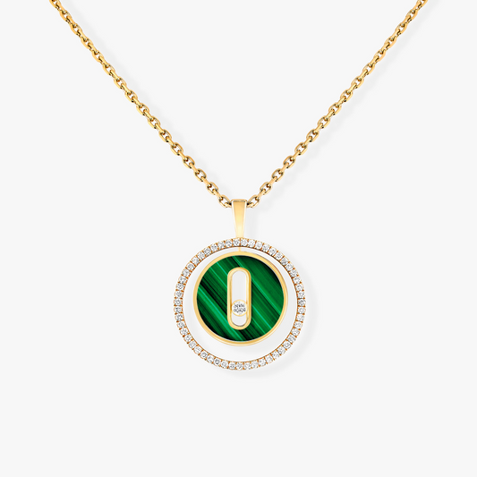 [⭐Hinora Jewelry]Demo MOVE 1 DIAMOND MALACHITE GOLD DIAMOND NECKLACE
