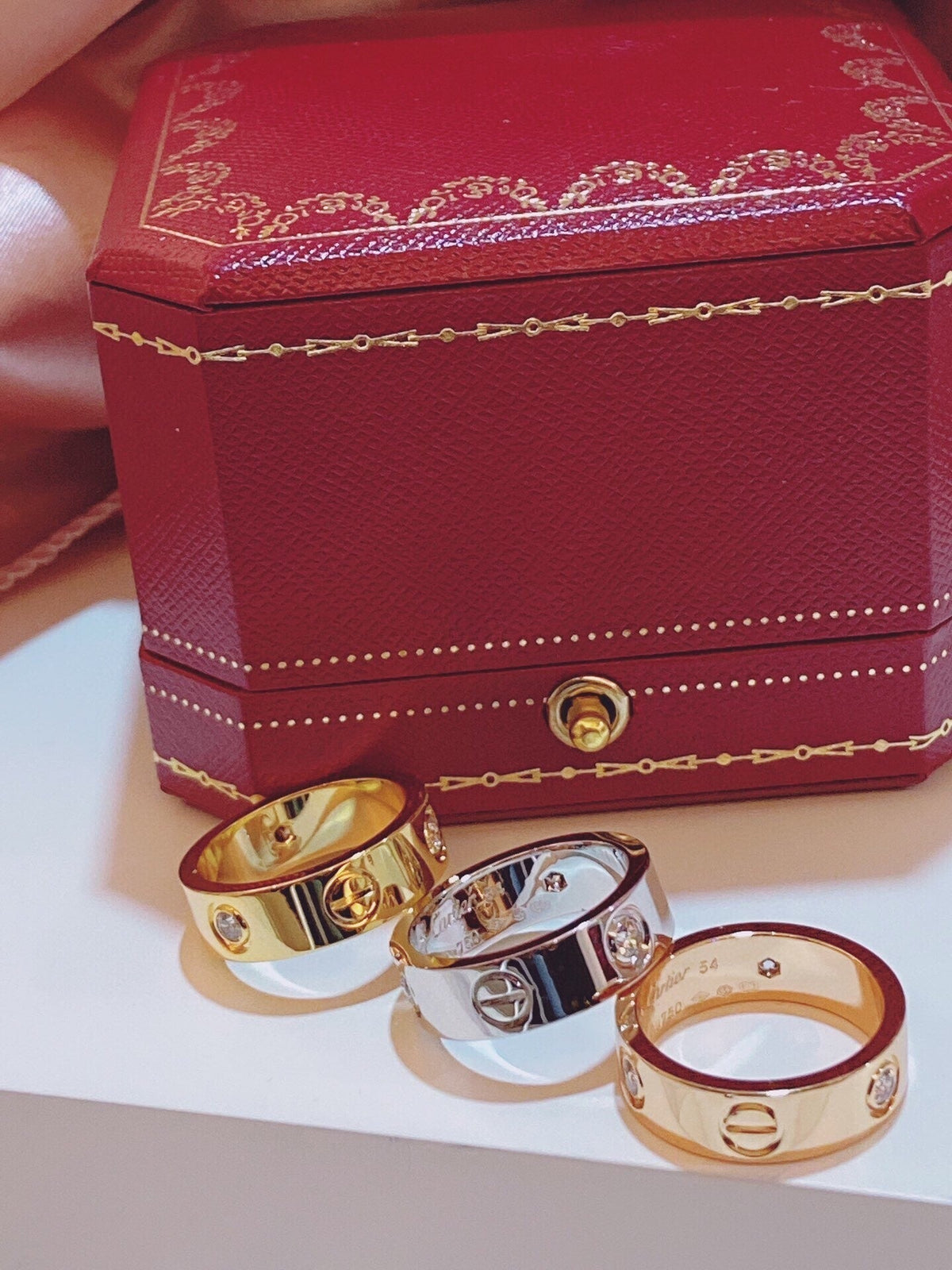 [⭐Hinora Jewelry]Three-Diamond Ring
