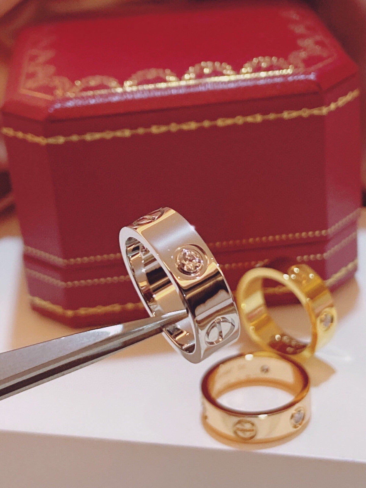 [⭐Hinora Jewelry]Three-Diamond Ring