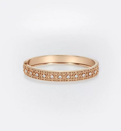 [⭐Hinora Jewelry]2026 WOVEN-PATTERN BRACELET SET WITH FULL DIAMOND INLAY THREE-COLORS