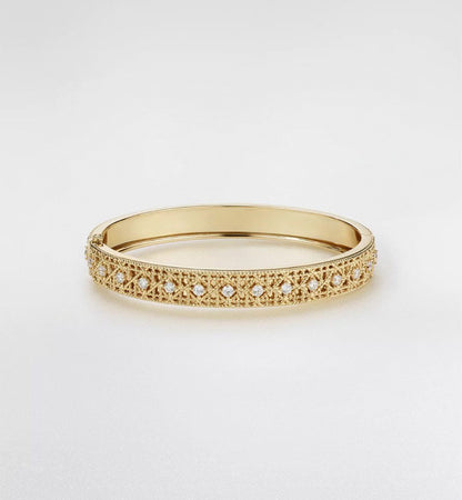 [⭐Hinora Jewelry]2026 WOVEN-PATTERN BRACELET SET WITH FULL DIAMOND INLAY THREE-COLORS