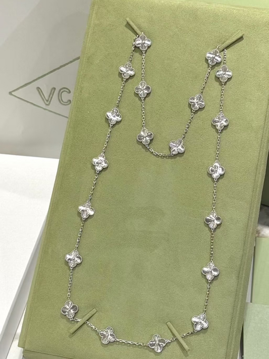 [⭐Hinora Jewelry]CLOVER 20 MOTIFS SILVER LASER