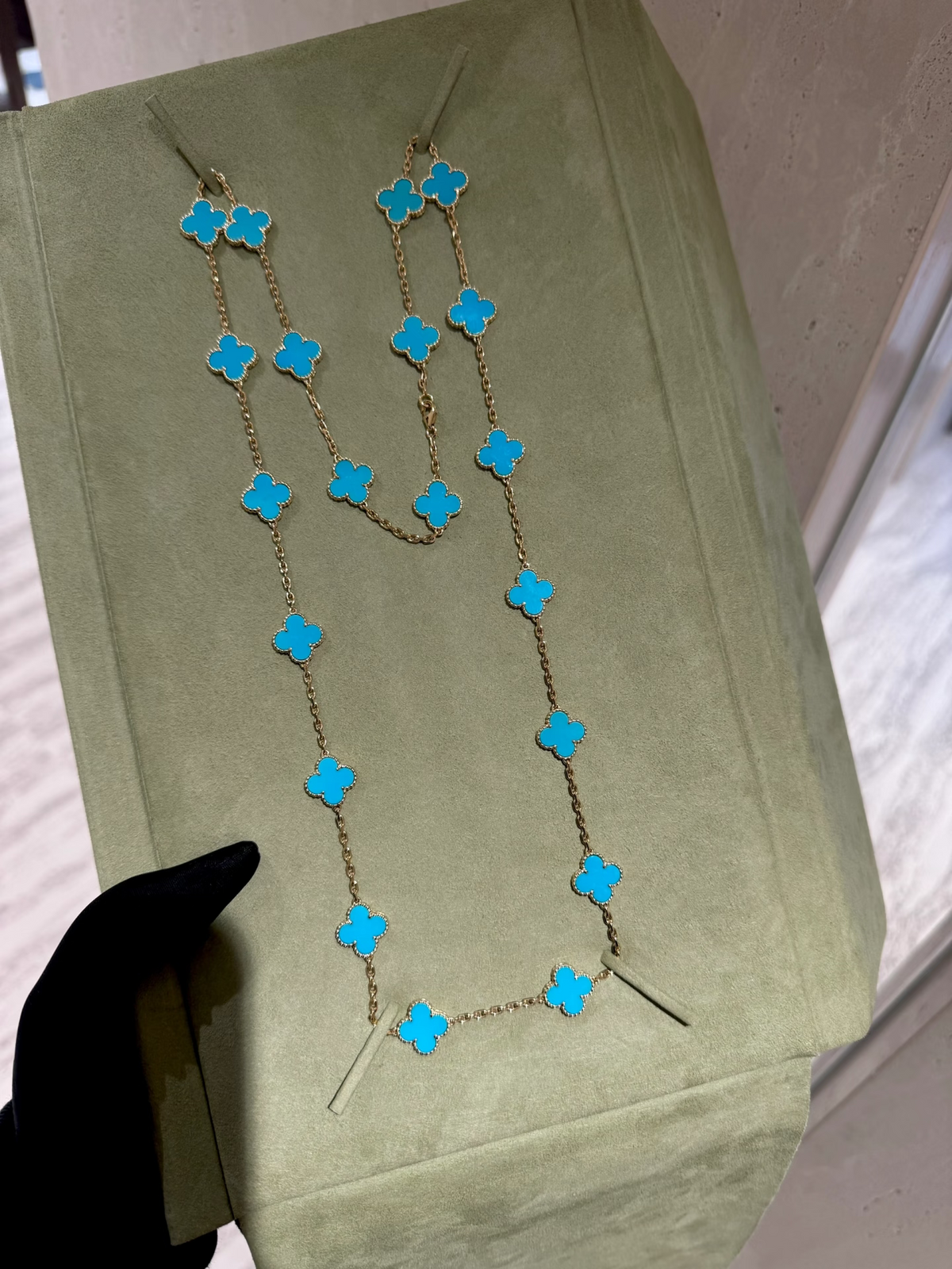 [⭐Hinora Jewelry]CLOVER 20 MOTIFS TURQUOISE GOLD